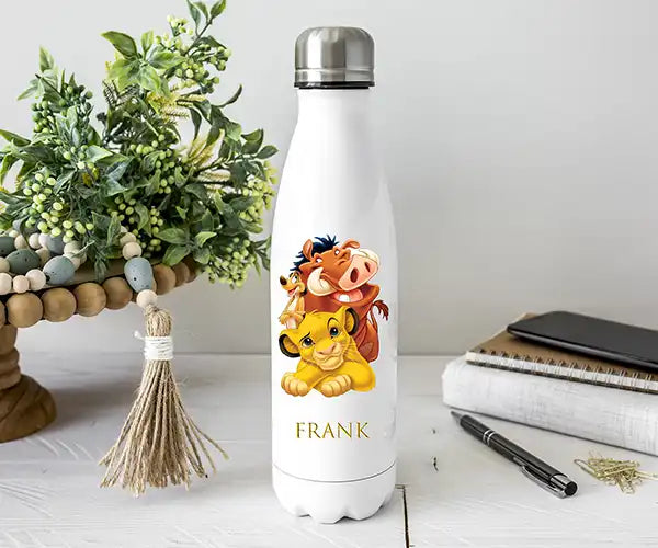 Bouteille Isotherme Roi Lion Personnalisée avec Prénom
