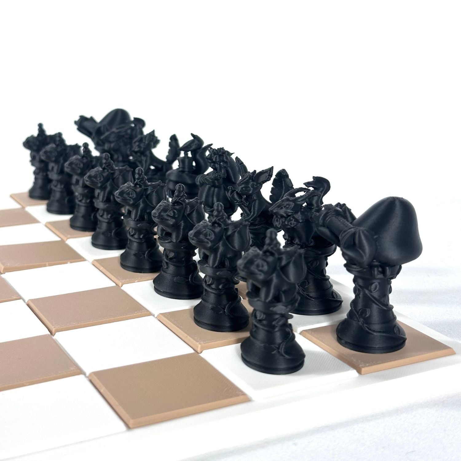 Collection exclusive pièces d’échecs noir thème Pokémon, parfait pour fans, collectionneurs et joueurs