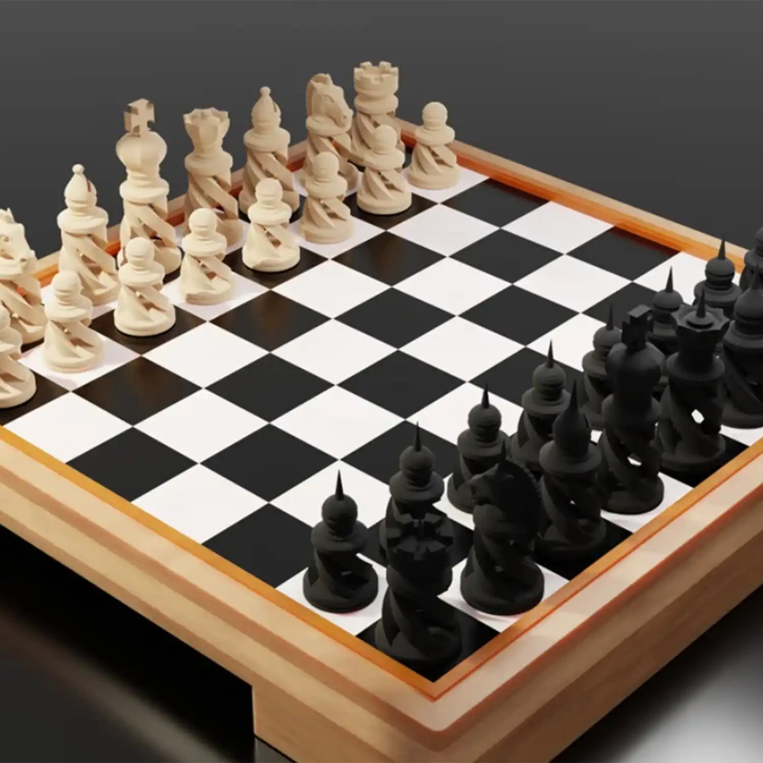 Pièces d'Échecs Modernes - 32 Pièces