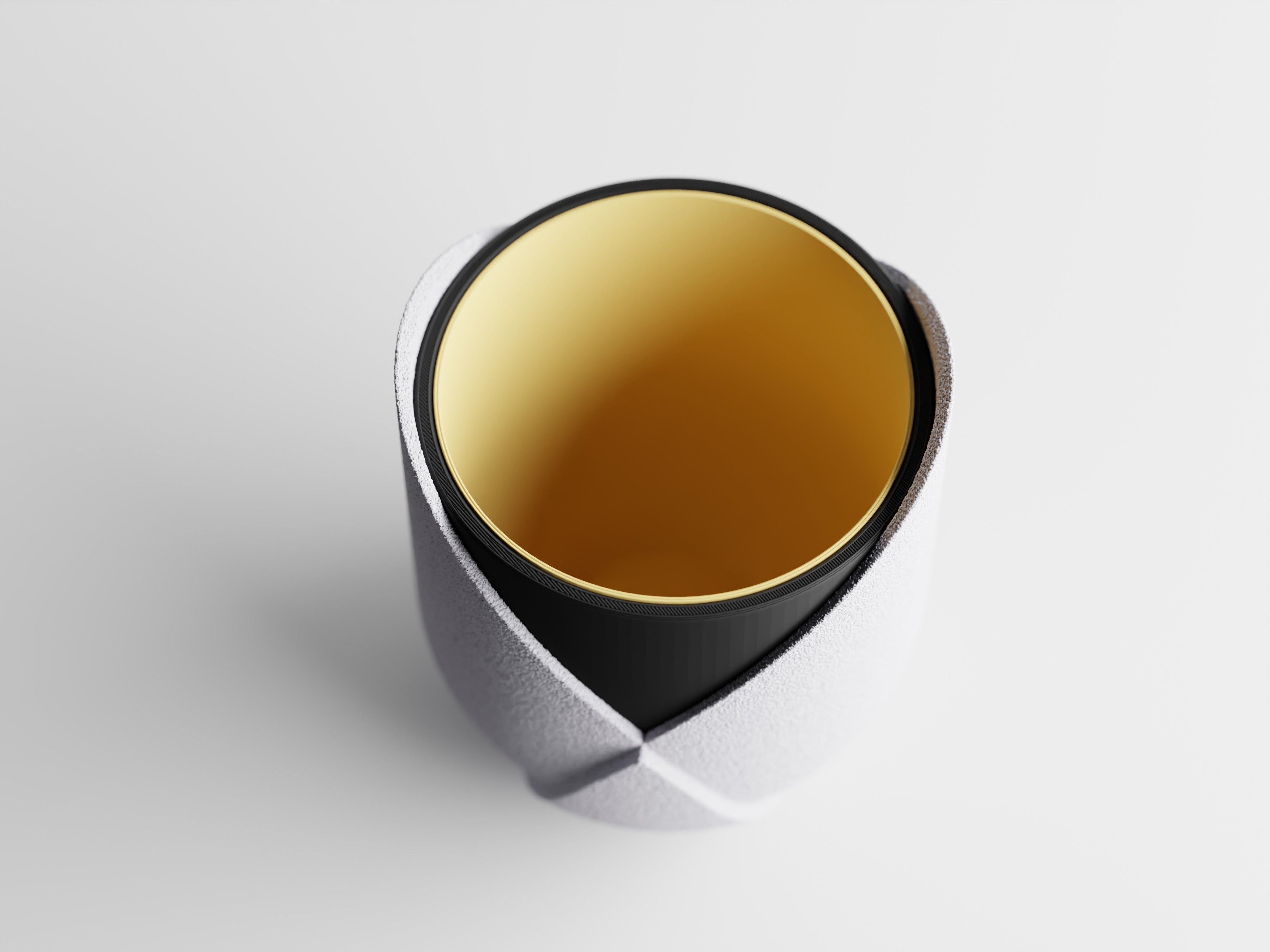 Cache-pot contemporain Elyndra en céramique texturée, parfait pour une décoration intérieure design.