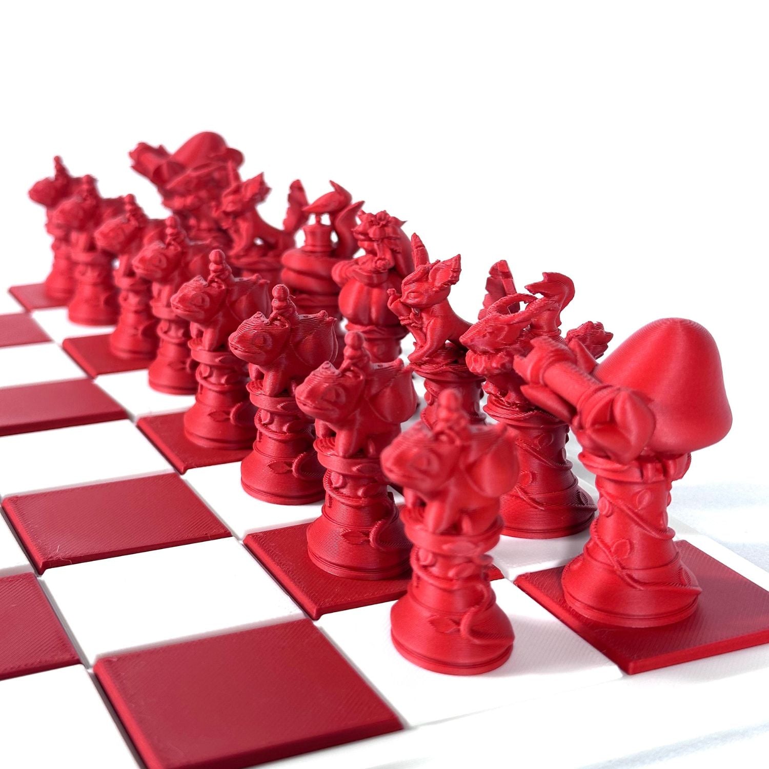 Set d’échecs Pokémon couleur rouge pour joueurs et collectionneurs – idée cadeau geek original